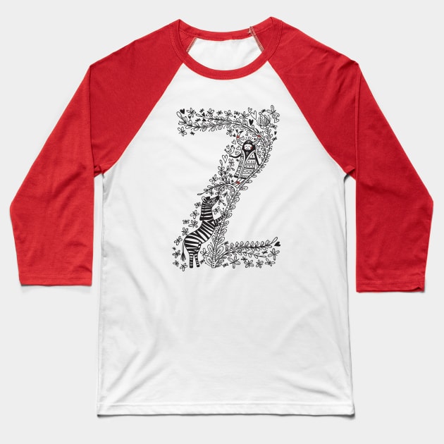 Letter Z (Buu&Luu Alphabet) Baseball T-Shirt by yuliia_bahniuk